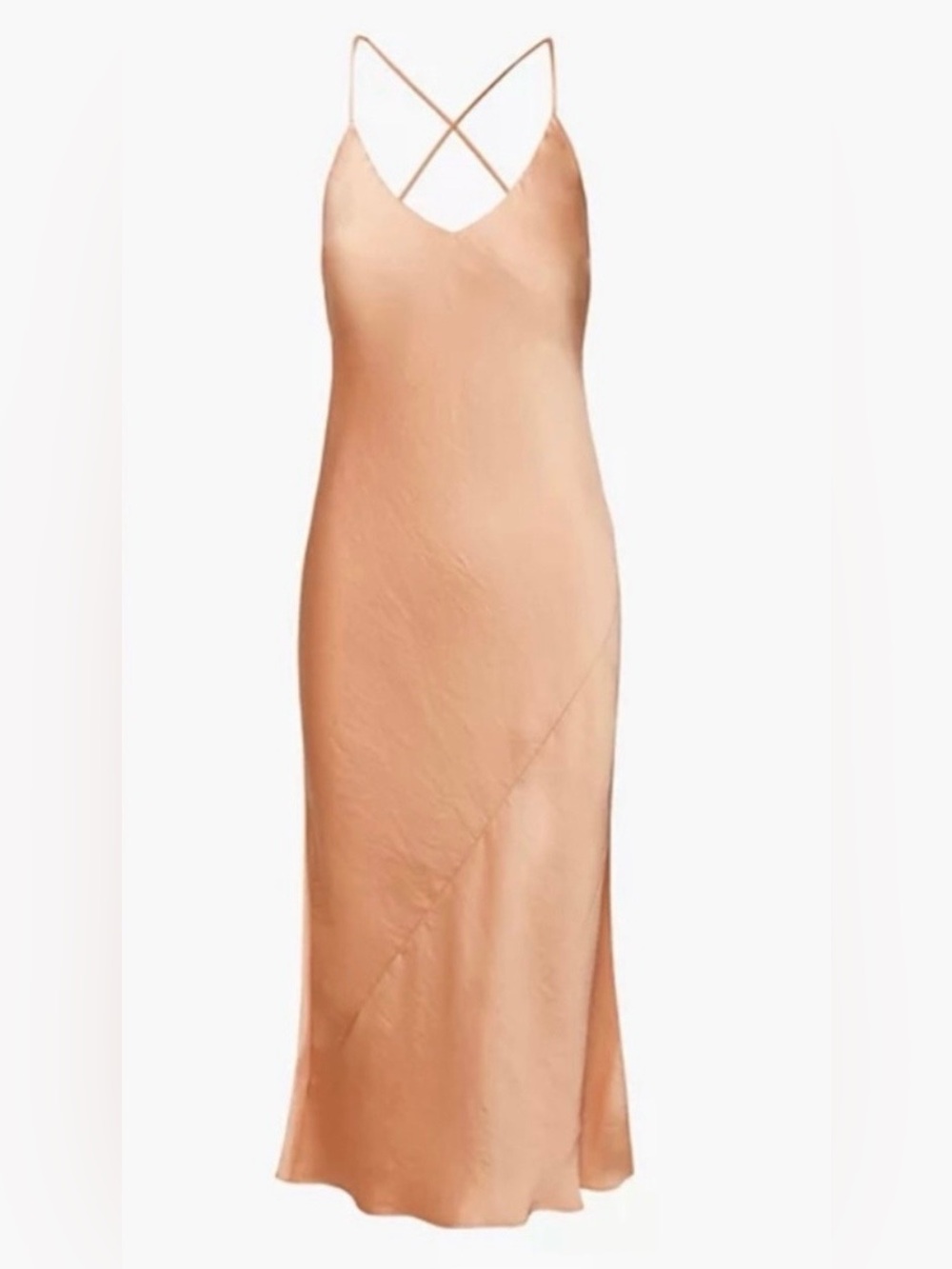 Wilfred Satin Slip Slit Midi Dress